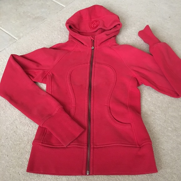 lululemon athletica Tops - lululemon Red Scuba Full Zip Hoodie Jacket - 4